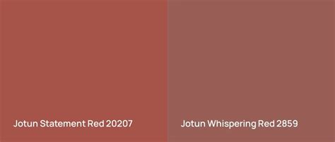 Jotun Whispering Red color comparison .